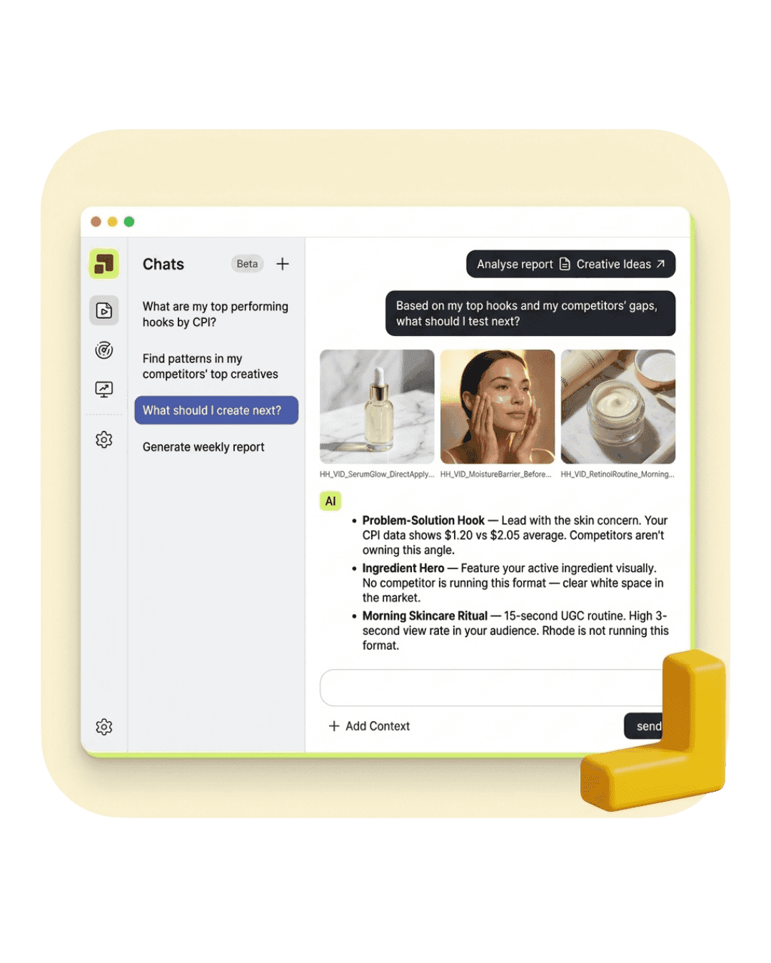 Segwise generating a data-backed creative brief from winning patterns