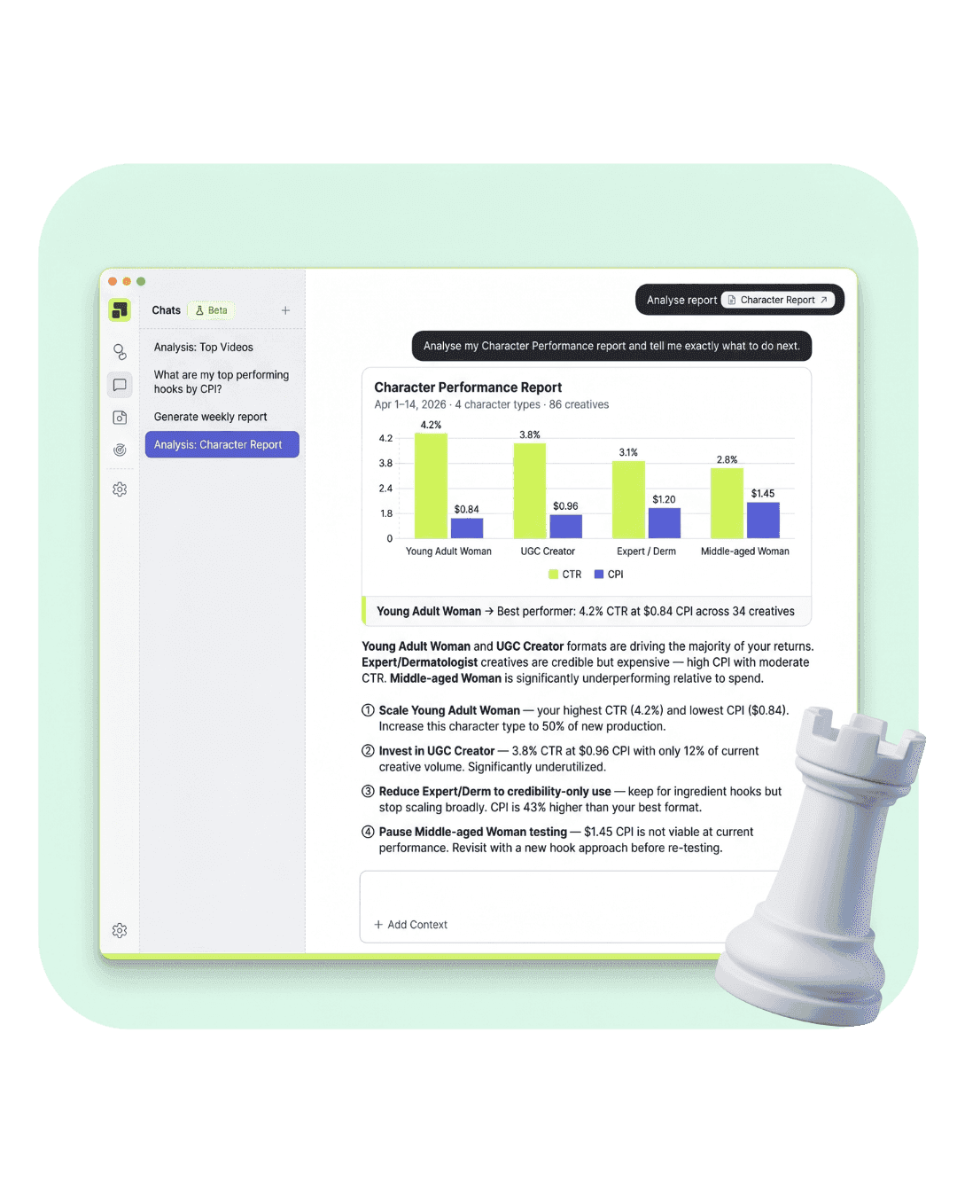 Segwise analyzing a report and recommending next steps