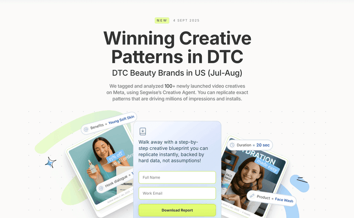 Winning Creative Patterns in DTC Beauty Brands in US (Jul-Aug) report cover