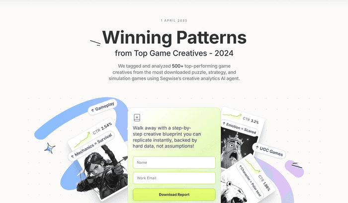 Winning Creative Patterns From Top Game Creatives - 2024 report cover