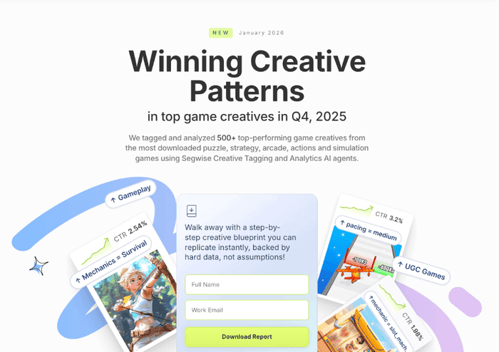 Winning Creative Patterns in Mobile Gaming (Q4, 2025) report cover