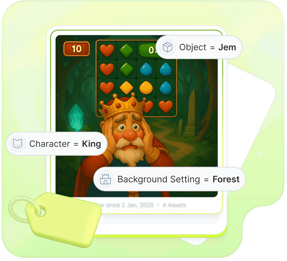 Automatic tagging of creative elements in Segwise
